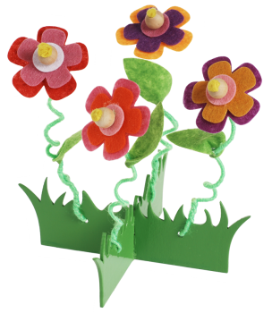 Tellerteiler "Blumenwiese", 1 Bastelset