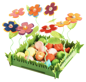 SUNNYSUE - DIY-Holzkörbchen "Blumenwiese", 1Stck