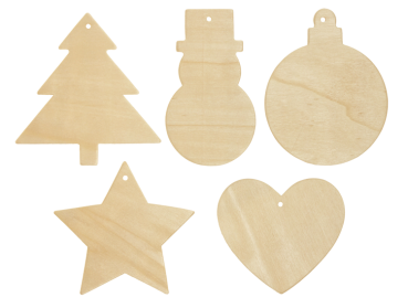Wooden Ornaments "Winter", 5pcs.