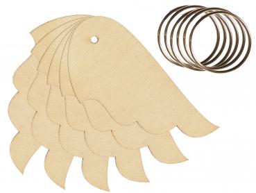 DIY-Schlüsselanhänger "Flügel", 6er Set mit 6 Schlüsselanhängern