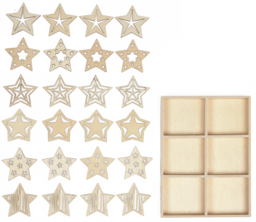 Wooden Shapes "Stars", Set