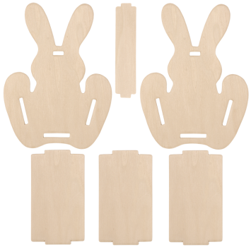 DIY "Bausatz Holz-Osterkörbchen", 6er Set