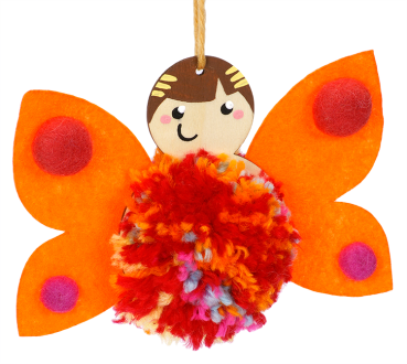 wooden figures for pompons, 12 pieces