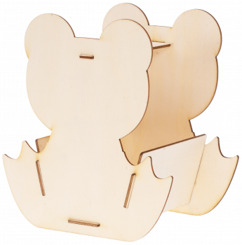 Bausatz Holzkörbchen Frosch, 6er Set