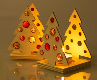 tealight x-mas-tree set of 2