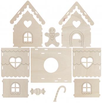 DIY gingerbredmans house, 3 pcs