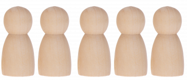 3D Holzfigur Kind, 5er Set