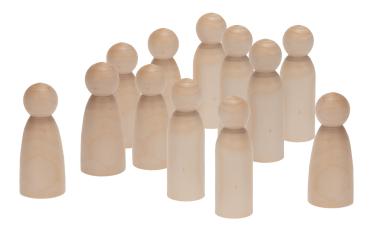 Holzfiguren XL, 12-tlg.