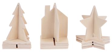 3D Tanne, Stern und Haus
