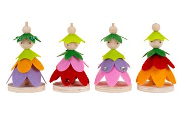 Filz Blumenkinder, 4er Set