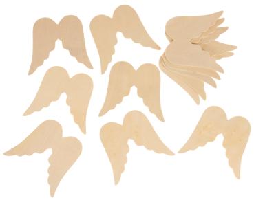 Holzanhänger Engelsflügel, 12er Set