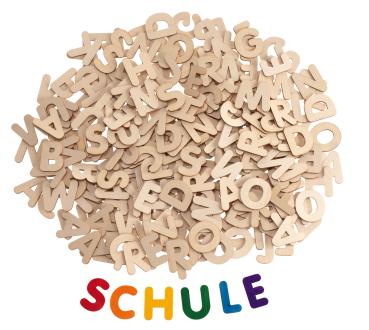 Holzbuchstaben 3cm, 300-tlg.