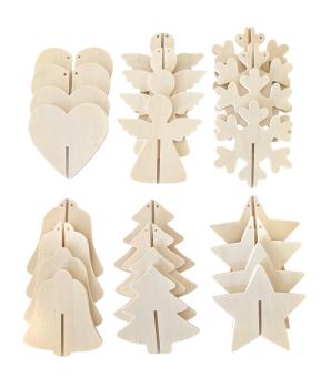 Preview: Weihnachtsanhänger 3D, 24-tlg.