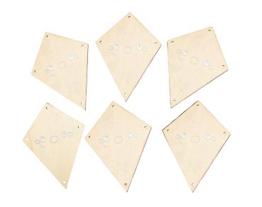 Bastelset Herbstdrachen mit Holzklammer, 6er Set