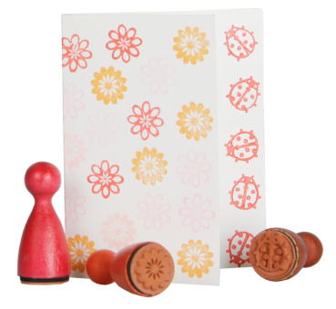 Mini Wooden Stamps "Spring", 3pcs.