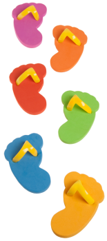 Moosgummi-Stempel "Mustertreter", 6tlg.