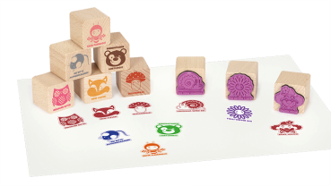 Wooden Stamps "Praise", 9pcs.