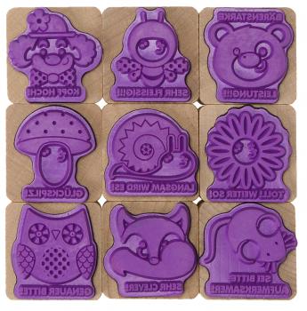 Wooden Stamps "Praise", 9pcs.