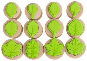Wooden Stamps "Leaves", 12pcs.