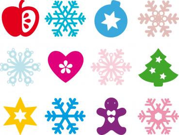 Wooden Stamps "Christmas Mix", 16pts.