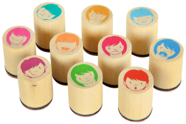 Wooden Stamps "Mood", 10pcs.
