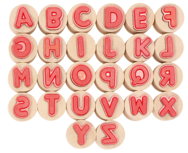 Wooden Stamps "ABC", 26pcs.