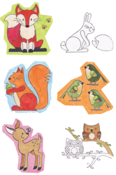 Giant Stamps "Forest Animals", 6pcs.