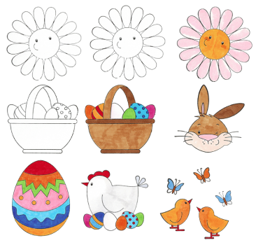 Giant Stamps "Easter", 6pcs.