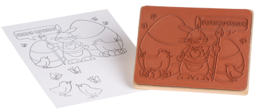 Wooden Stamp "Happy Easter", 1pc.