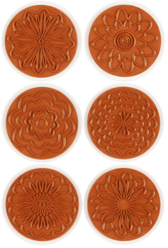Giant Stamps "Mandala Flowers", 6pcs.