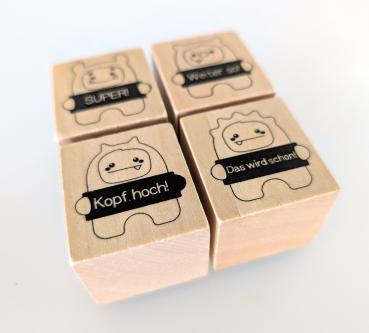 Belobigungsstempel Monsterchen, 4er Set