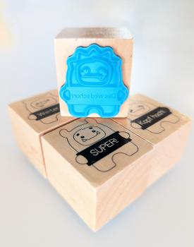 Preview: Belobigungsstempel Monsterchen, 4er Set