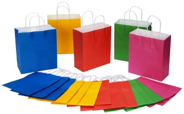 Papiertüten bunt groß, 20 Stück