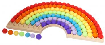 SUNNYSUE - Regenbogenbrett mit Filzkugeln, 131-tlg.