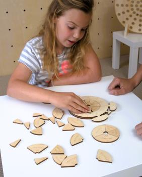 Lernpuzzle Bruchrechnen-Uhr, 28-tlg.