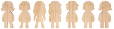 Holzfiguren Kinder, 7er Set