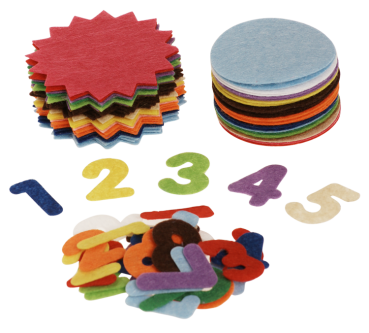 Felt Stickers "Advent Calendar", 72pcs.