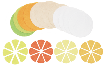 DIY Felt Coasters "Citrus Fruits", Set of 4