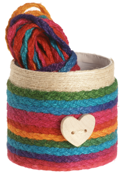 Braided Jute Cord "Rainbow", 25 m