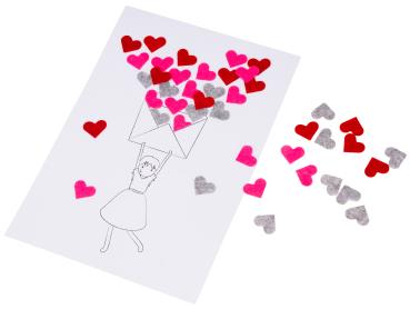 Felt hearts 300 pcs.