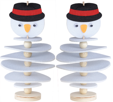 SUNNYSUE - Bastelset Filz-Schneemann, 2er Set (40-tlg.)