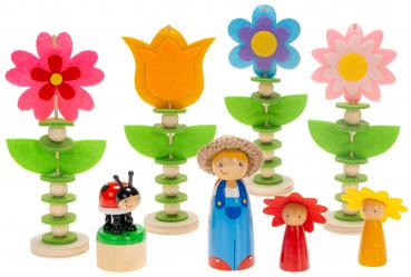 DIY Felt flowers, set of 4