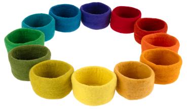 FIlzschalen Jahreszeiten, 12er Set