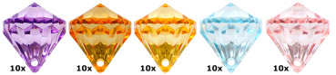 Acryl-Diamenaten Bunt 50 Stück