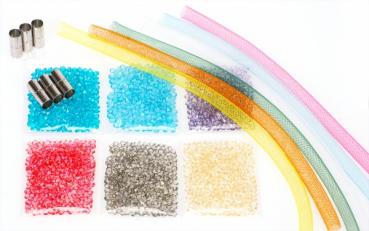 Glitzerarmbändchen zum selbst gestalten, 6er Set