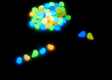Glow in the dark stones, 50 or 100 pc