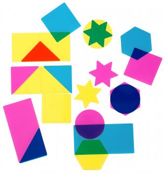 Arcylic forms and colours, 21 pieces