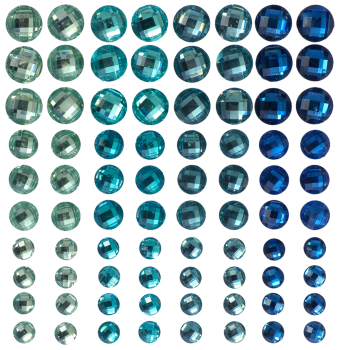Selfadhesive rainbow gemstones, 480- pcs