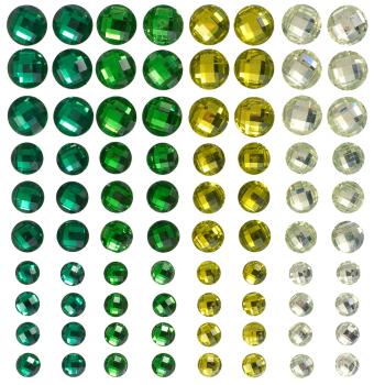 Selfadhesive rainbow gemstones, 480- pcs