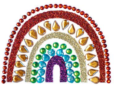 Glitzersticker "Regenbogen", 10er Set